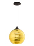 Złota lampa wisząca Acerto do salonu AURIGA